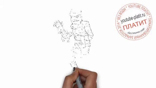 Как поэтапно карандашом нарисовать забинтованную мумию