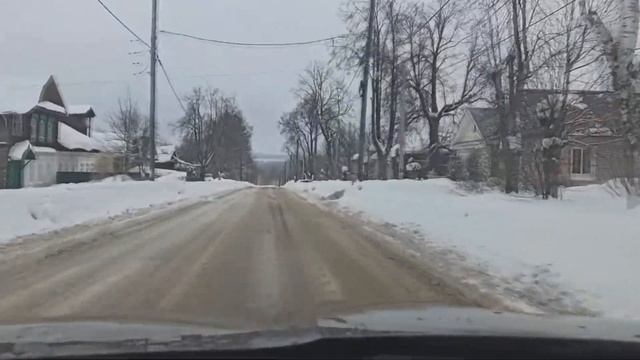 VLOG. Поездка в поселок Октябрьский, Никологоры, Лукново, Холщево. Дорога в объезд ЖД переезда. смотреть онлайн