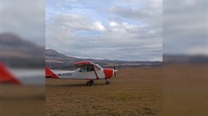 Взлет Cessna 172 с аэродрома Псебай Мостовского района Краснодарского края