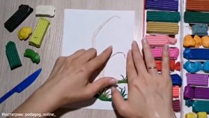 Лепим из пластилина. БЕРЁЗА. Поделка из пластилина. Аппликация. Онлайн урок для детей