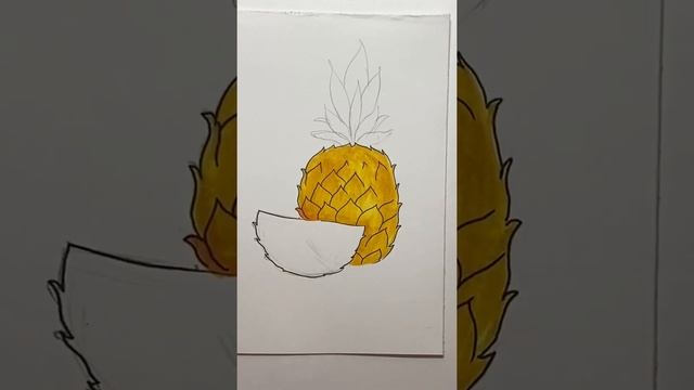 Рисуем сочный ананас в быстрой зарисовке с Марией! ? смотреть онлайн