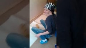 Поклейка обоев в студенческой общаге