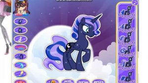 Как играть в игру "Одевалка Принцессы Луны"Май Литл Пони.