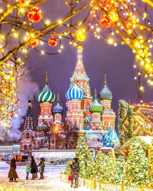 Новогодняя Москва. ГУМ Ярмарка на Красной площади.  Как украсили Москву