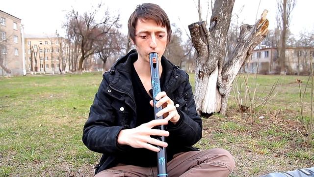 Native american flute E Key. Made of bamboo. Пимак Ми. Бамбук. смотреть онлайн