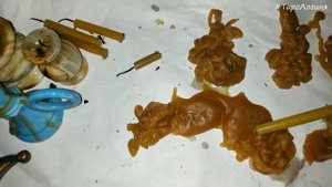 Отливка воском - Сравнение ♦ Результат 3-дневной работы ♦ Значение фигур: кишечник ♦ TaroLoginya