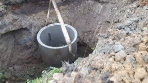Эксковатором копаем колодец быстро недорого