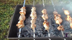 Самодельный МАНГАЛ НА СЪЁМНОЙ ПОДСТАВКЕ ИЗ МЕТАЛЛА 8 ММ, тест.