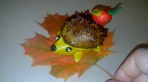 Поделка ёжик из каштана. Hedgehogs HANDMADE