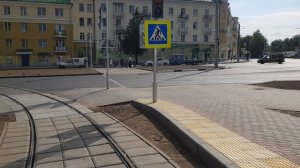 Витебский трамвай. Ул. Фрунзе, ул. Людникова, Смоленская площадь. 31.07.2021.