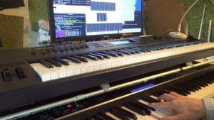 Kurzweil PC3 played via CP-4 keyboard, recorded through sample error compensation Linux DSP