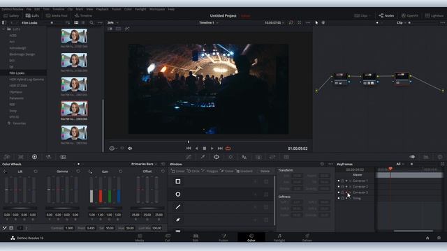 Цветокоррекция в DaVinci #3: работа с keyframes (ключевыми точками) в закладке Color смотреть онлайн