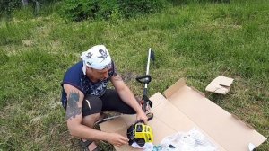 Бензотриммер_распаковка_запуск _обзор