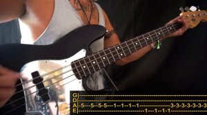 The Offspring - Self Esteem / bass cover / playalong with TAB