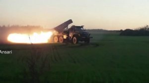 Работа русского РСЗО на Украине // The work of the Russian MLRS in Ukraine