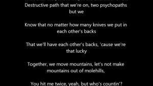 EMINEM ONLY Love the way you lie part 2 lyrics