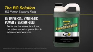 Power Steering Fluid - Product Knowledge