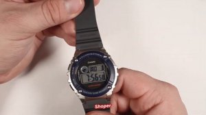 Обзор и настройка наручных часов CASIO W-216H-2A от Shoper.