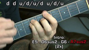 Outside Staind Aaron Lewis EZ acoustic guitar song lesson No barre chords