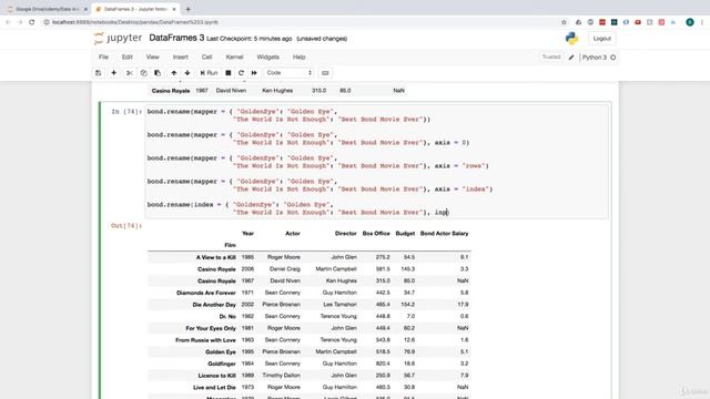 Rename Index Labels or Columns in a DataFrame - Data Analysis Tutorial смотреть онлайн