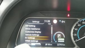 Nissan Leaf сброс ошибки по давлению в шинах