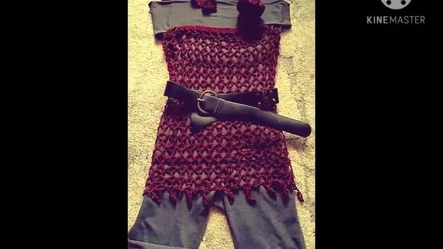 Вязаный сарафан-трансформер и бижутерия. Креативное вязание
