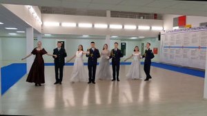 Кадетский бал -2021, танец "Полонез", команда кадетских классов Мурманск, лицей №2