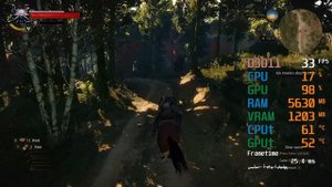 Radeon Vega 7 Graphics -- AMD Ryzen 5 5600G -- The Witcher 3 Wild Hunt FPS Test