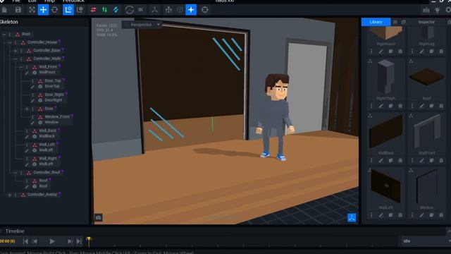 VoxEdit обучение. Вставляем окна и красим стены! смотреть онлайн