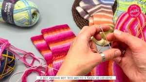 КАК СВЯЗАТЬ ДВА ОДИНАКОВЫХ НОСКА ИЗ ОДНОГО МОТКА СЕКЦИОННОЙ ПРЯЖИ?