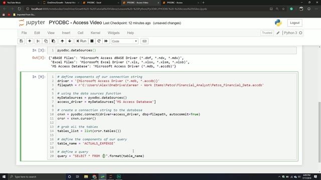 How to Use PYODBC With Access Databases in Python смотреть онлайн