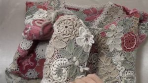 Ирландское кружево. Видео готового ЖАКЕТА вязаного в технике ирландского кружева. Irish lace.