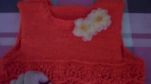 Вязаное платье  с красивым рисунком на 1.5 - 2 года ( спицами)