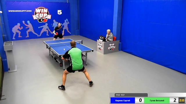 Киреев Сергей 3-1 Гусев Виталий Зал 5 WIN CUP турнир юг-1 Эфир прямой 02.02.2020 смотреть онлайн