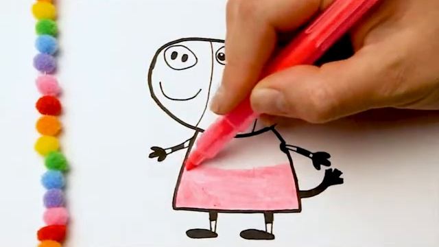 Мультик - раскраска Свинка Пеппа | Зебра Зоя | Учим цвета | Брокколи ТВ ...