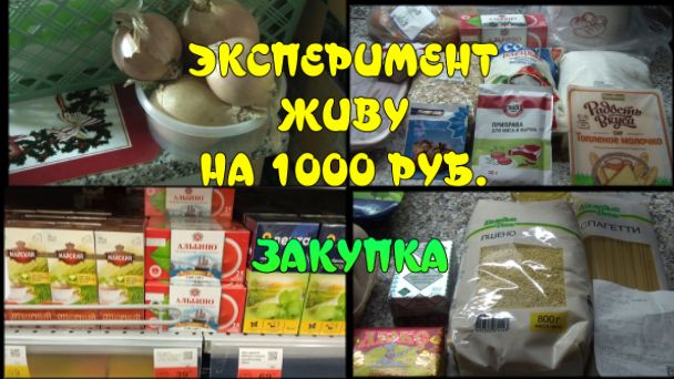 ЭКСПЕРИМЕНТ. ЖИВУ НА 1000 РУБЛЕЙ 10 ДНЕЙ. Закупка продуктов.