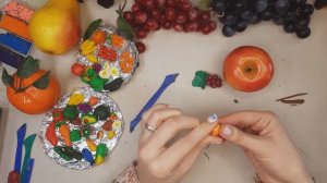 Лепка овощей и фруктов из пластилина