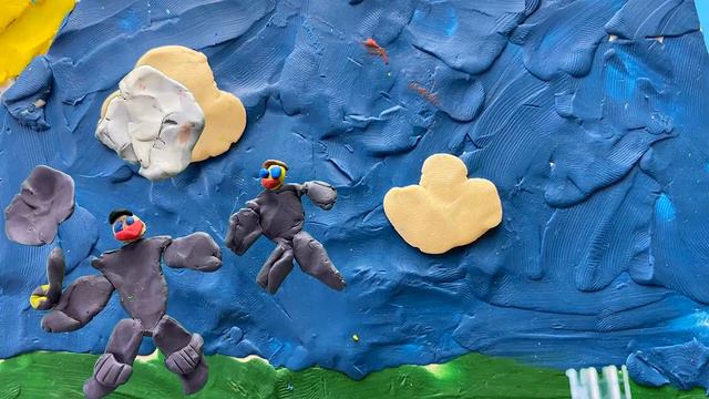 Пластилиновые войнушки рыцарей и мальчика Пети с боксерской грушей 💪 Мультик анимация