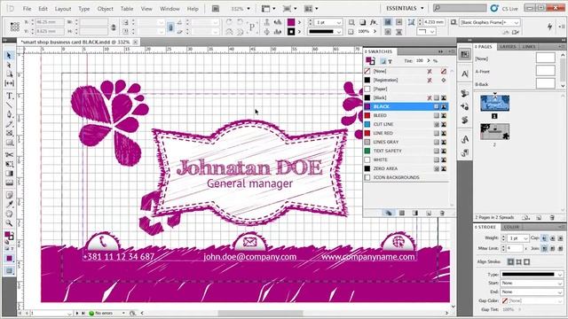 Sketch Modern Business Card Help - Editing with Adobe InDesign смотреть онлайн