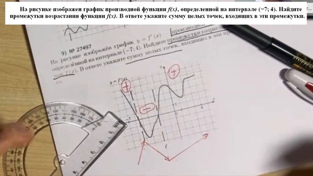 №27497 и № 27498 на РешуЕгэ Задание 7 ЕГЭ профиль 2023 Применение производной к исследованию функци