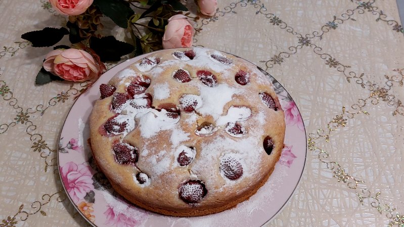 КЛУБНИЧНЫЙ ПИРОГ,НЕЖНЫЙ ОЧЕНЬ ВКУСНЫЙ!🍓🍓🍓