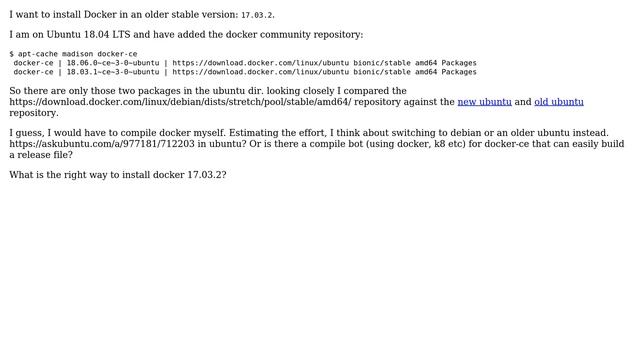 Install a specific stable Docker version смотреть онлайн