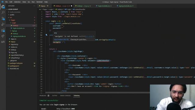 Building a Login Signup System in React with Local Storage | Part 2
