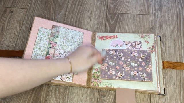 Фотоальбом ручной работы. Альбом в стиле скрапбукинг. смотреть онлайн