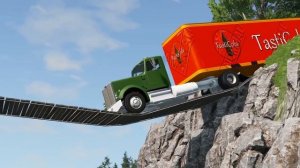 Машины против Ферменного моста - BeamNG Drive