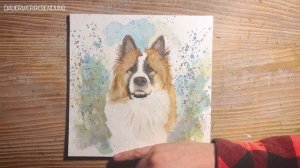 Paint a dog portrait 🐶 Hund malen - mit Aquarellfarbe, Marker & Aquarellstiften