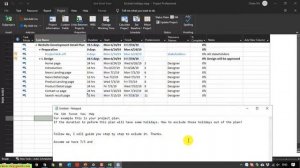 MS Project 2019: How to Exclude Holidays?