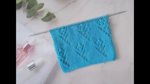 МК Узор спицами "Букетики"