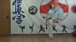 Маваси гедан барай в перемещении. Кихон на 7 кю Киокусинкай каратэ