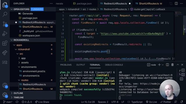 DevTips Daily - Rick and Roll Project - Adding redirect entries by updating MongoDB records